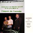 6 d&eacute;c. 2012 : pour sa saison exceptionnelle, David re&ccedil;oit le m&eacute;rite sportf vaudois 2012 