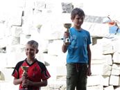 1er rang pour Kousma en cat&eacute;gorie "Poussins", g&eacute;nial ! (photo Jean P.)