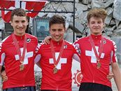 Lucien Leiser (20''), Tom Blaser (26'') et Romain Bellanger (Juniors 20 et 26'')